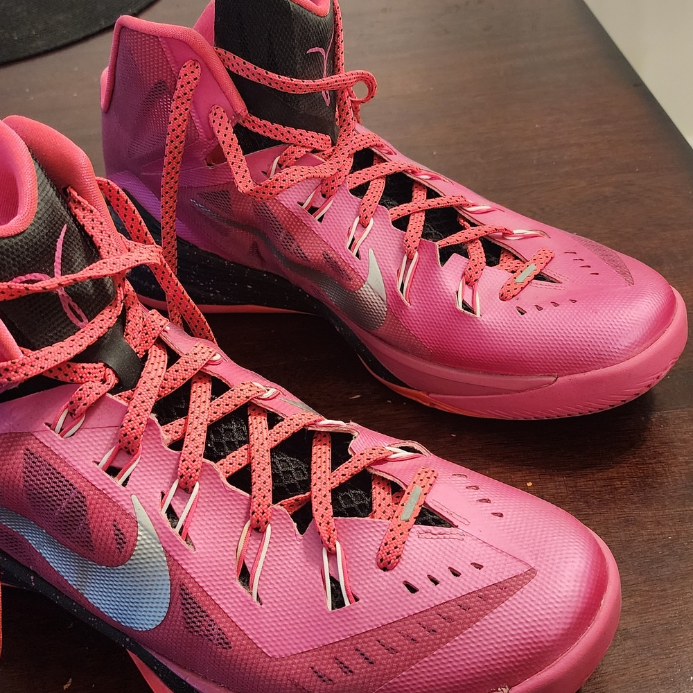 Pink NIKE Hyperdunks 14 High-Top Basketball Sneakers